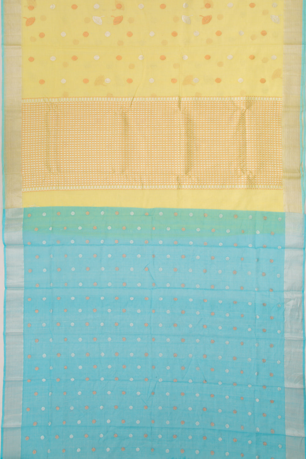 Kota Silk Butta Yellow Saree
