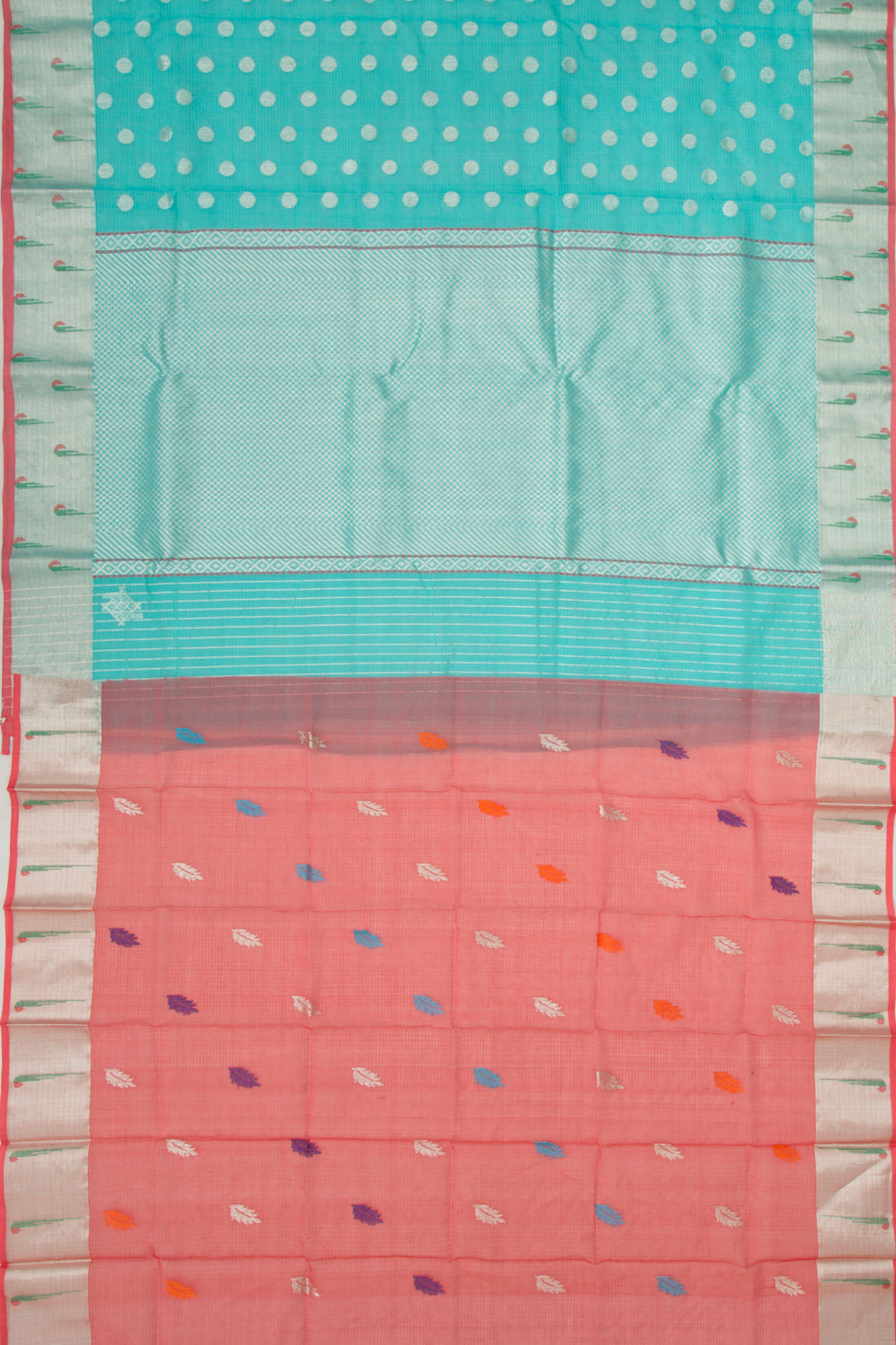Kota Silk Butta Sky Blue Saree