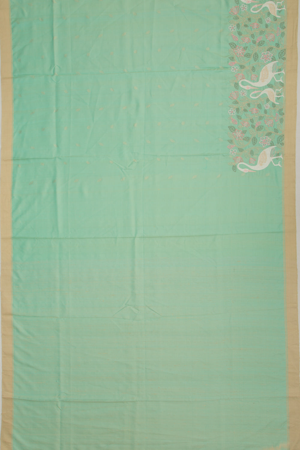 Soft Silk Butta Green Saree