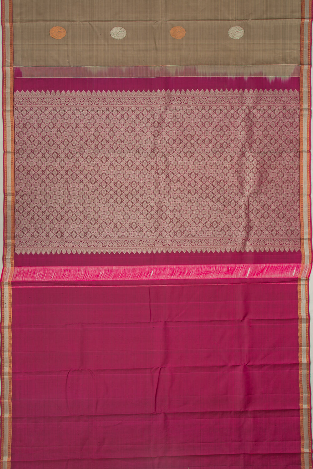 Taranga Kanchi Silk Butta Grey Saree