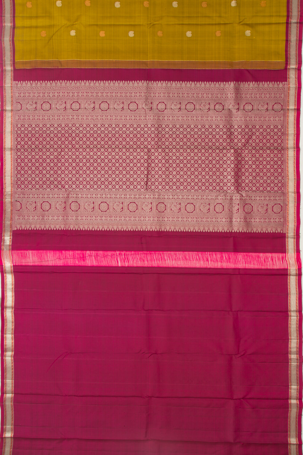 Taranga Kanchi Silk Butta Green Saree