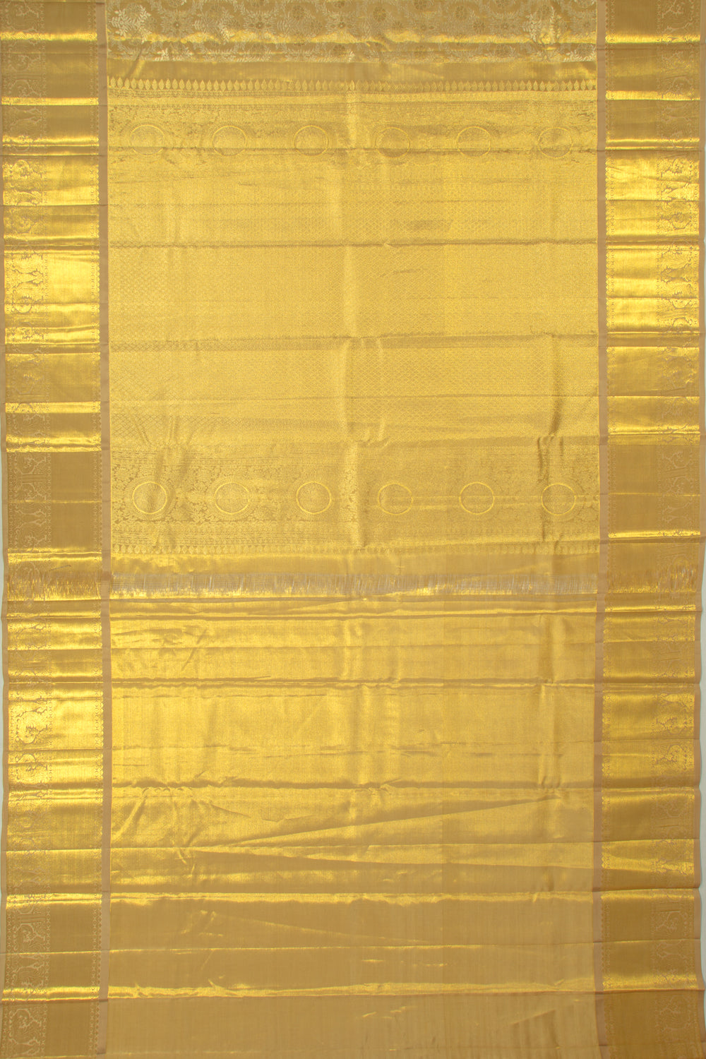 Taranga Kanchi Silk Tissue Brocade Gold Saree