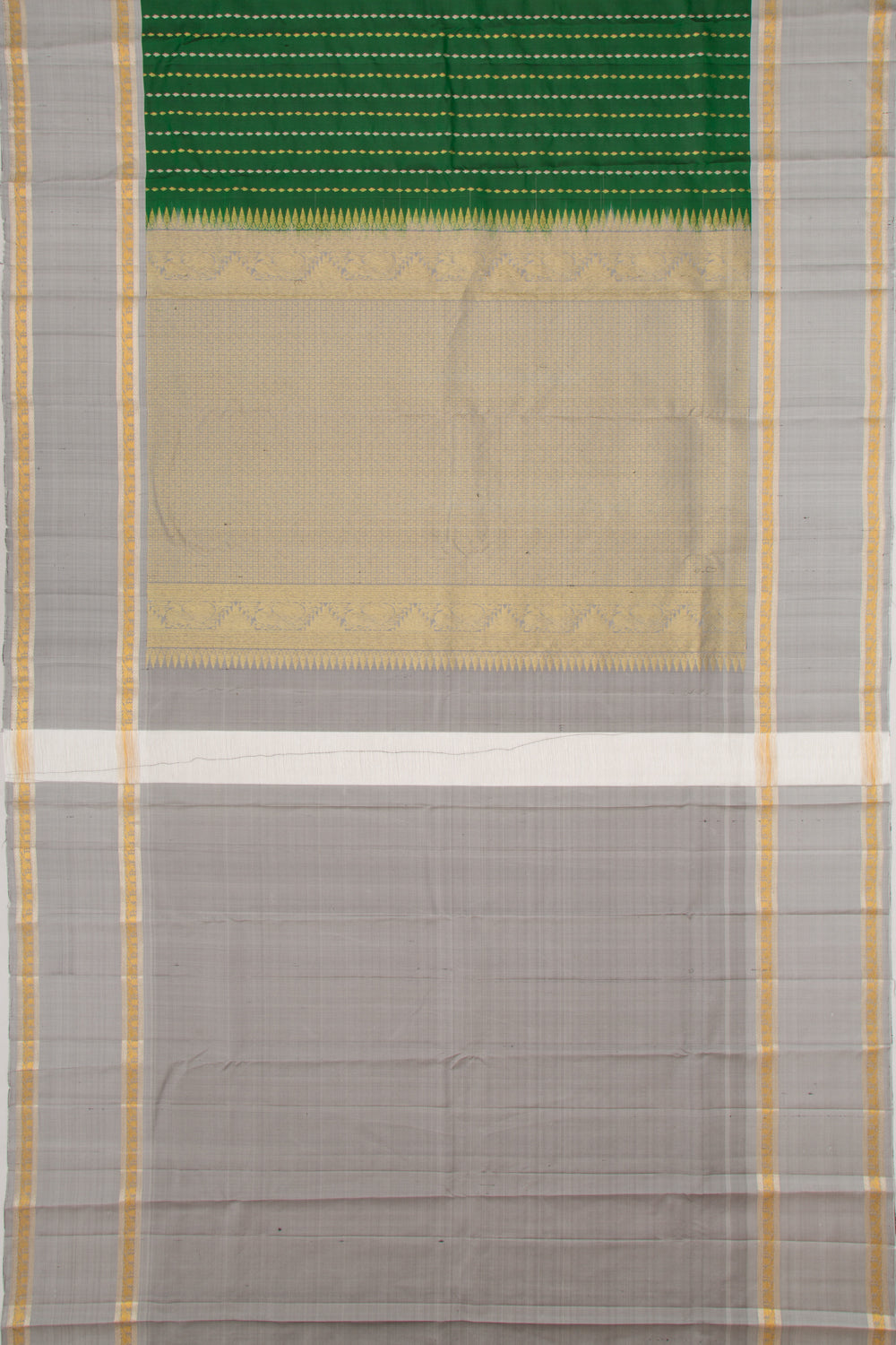 Taranga Kanchi Silk Brocade Green Saree