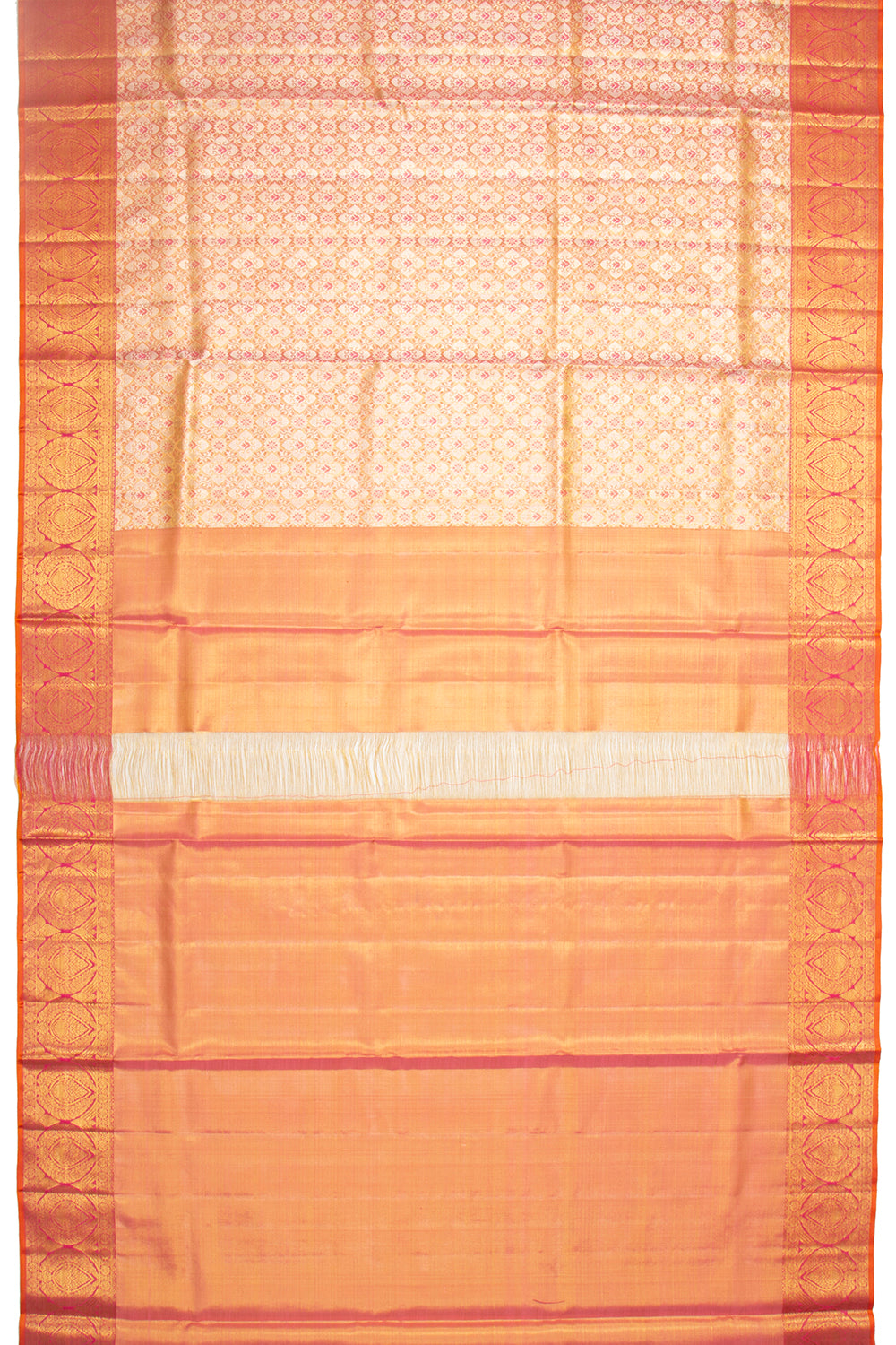 Kanchipuram Silk Tissue Brocade Pink Saree
