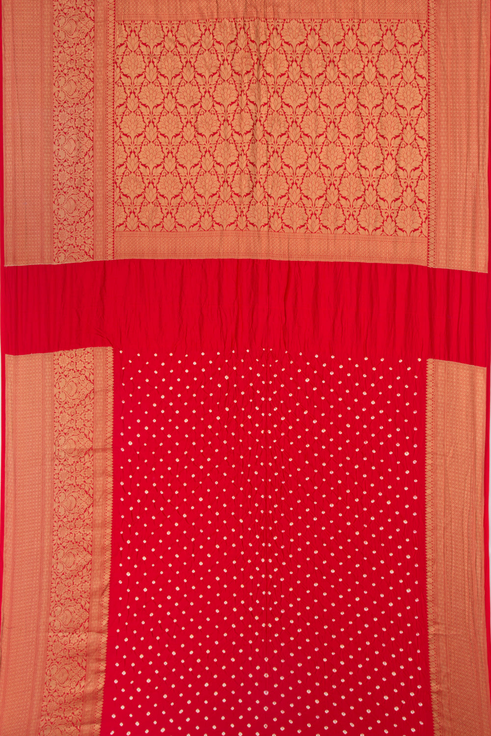 Chiniya Silk Bandhani Pink Saree