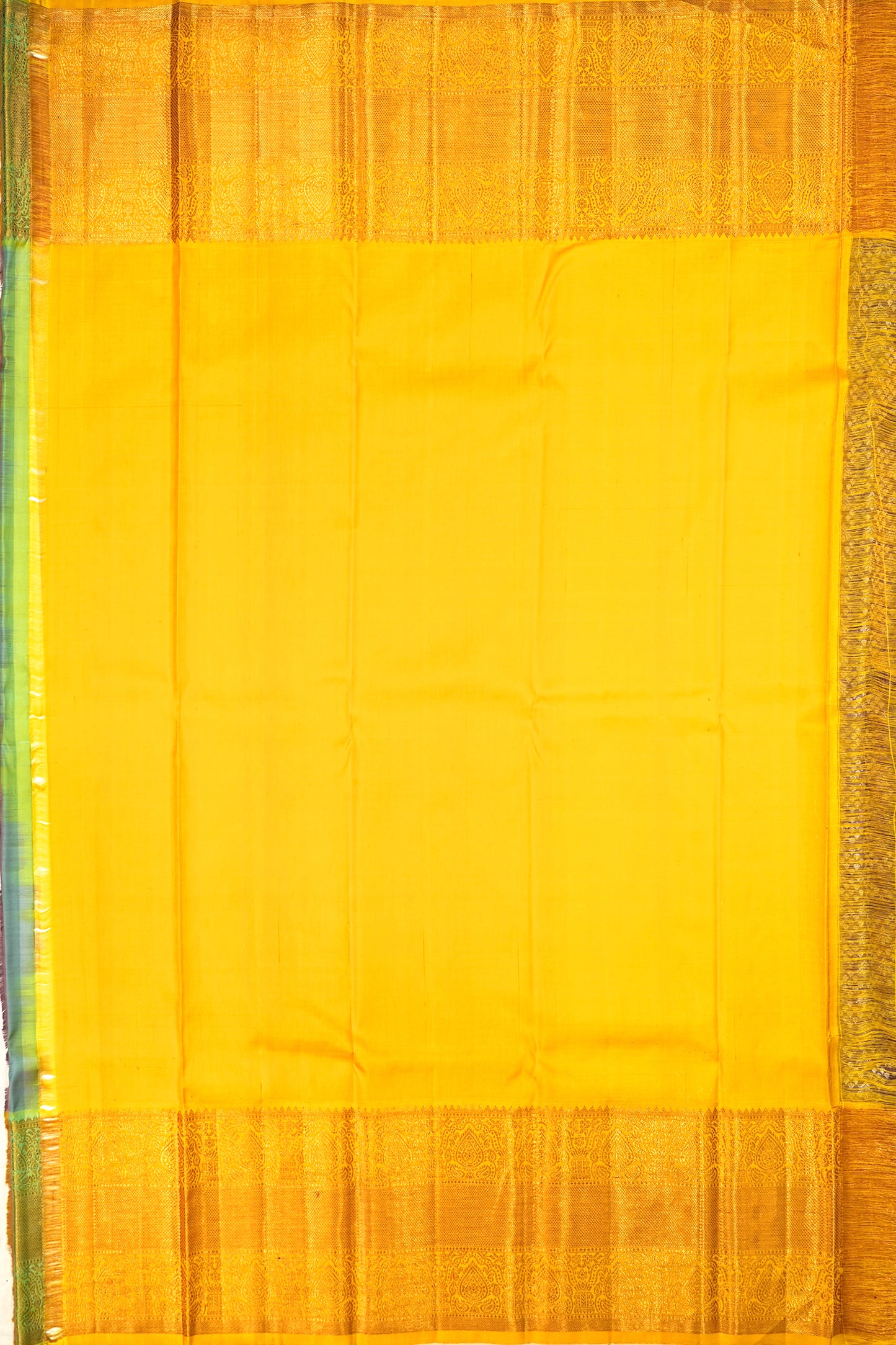 Kanchipuram Silk Brocade Snuff Saree