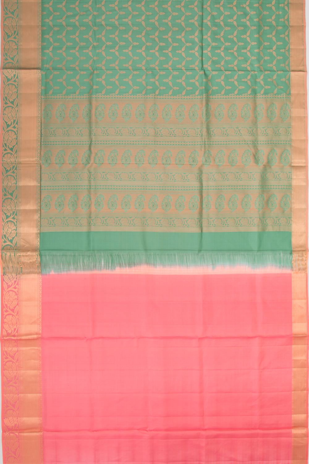 Coimbatore Soft Silk Brocade Green Saree