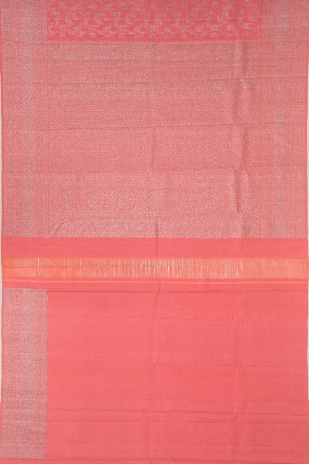 Kanchipuram Silk Jaal Pink Saree