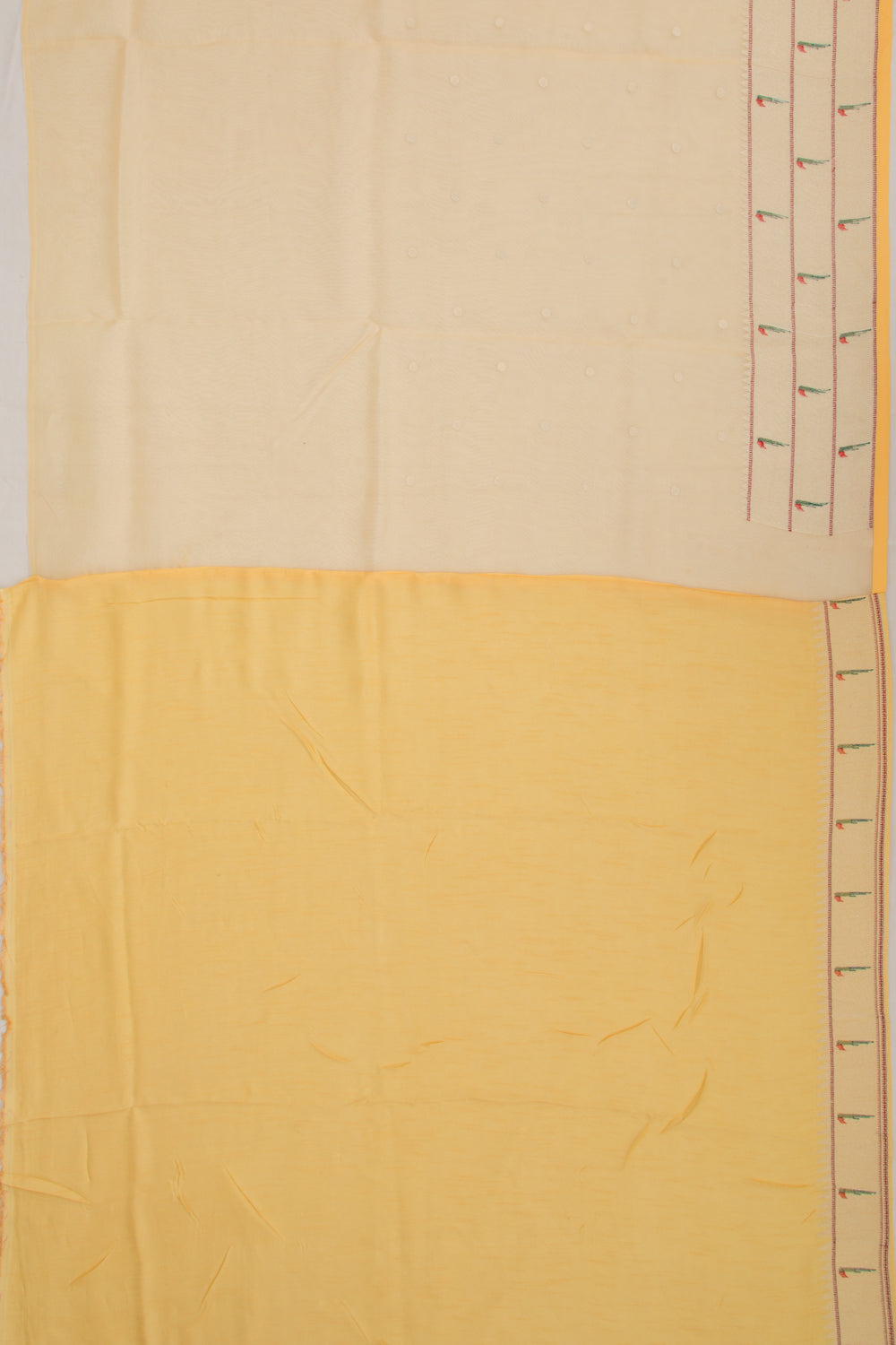 Organza Butta Yellow Saree