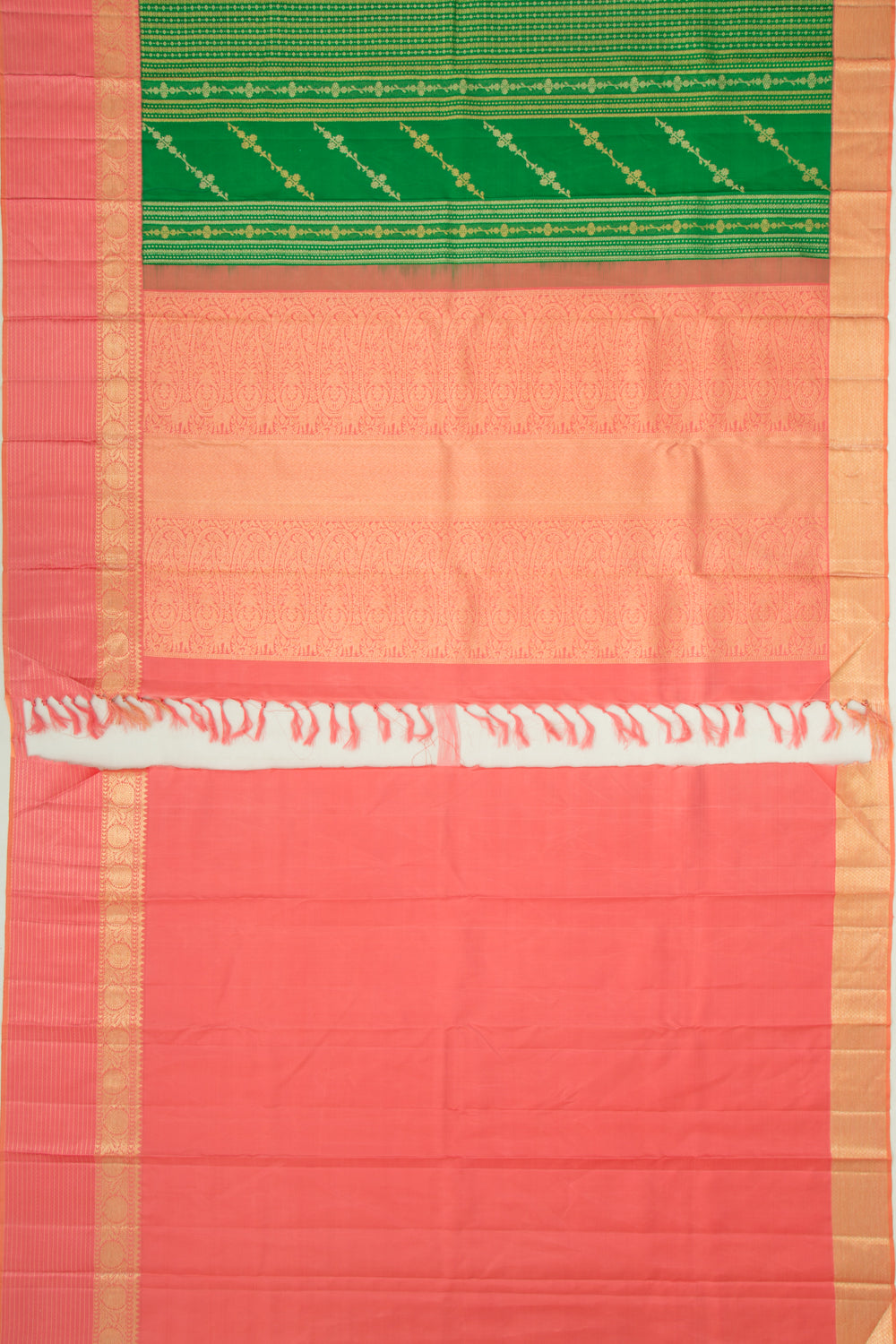 Kanchipuram Silk Brocade Green Saree