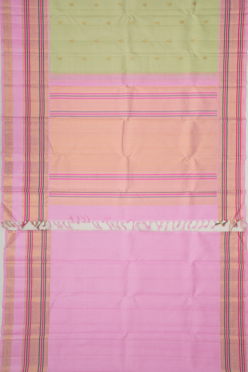 Kanchipuram Silk Butta Pista Green Saree