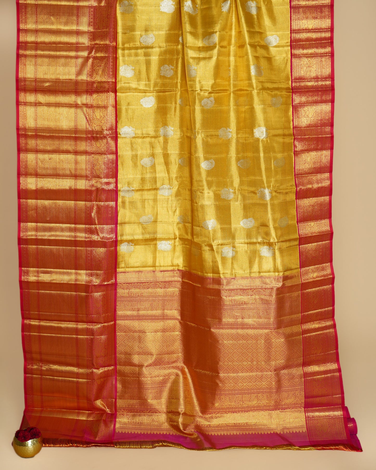 Kanchipuram Silk Tissue Gold Saree