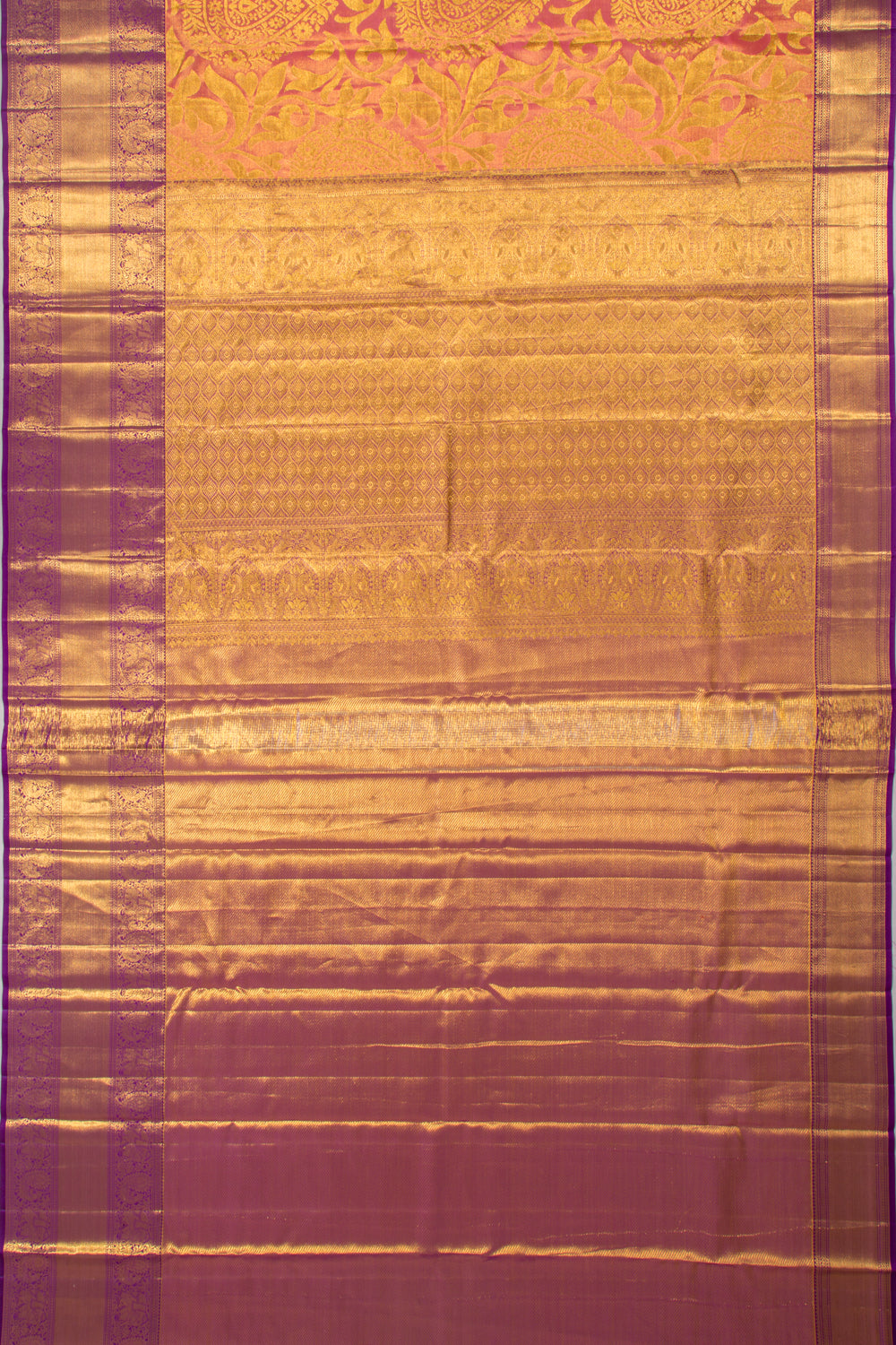 Taranga Kanchi Silk Tissue Jaal Pink Saree