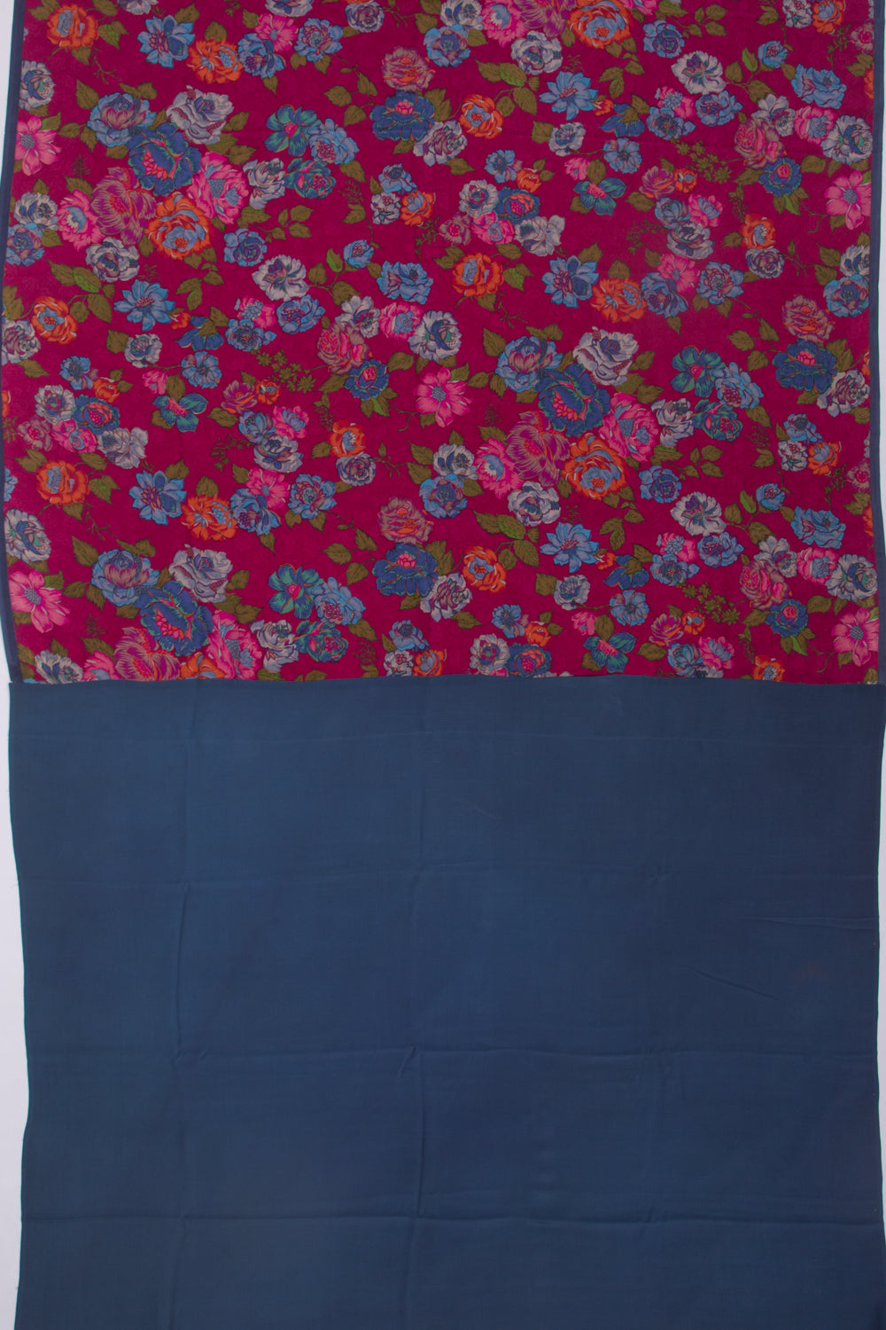 Crepe Floral Printed Purple Saree