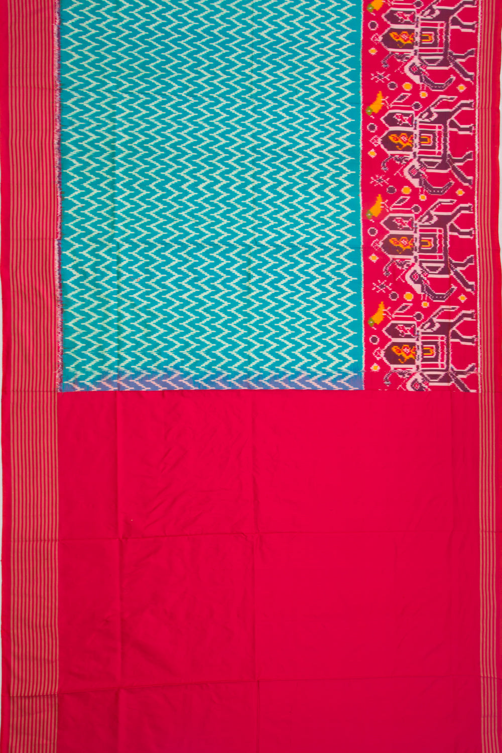 Pochampally Silk Ikat Sky Blue Saree