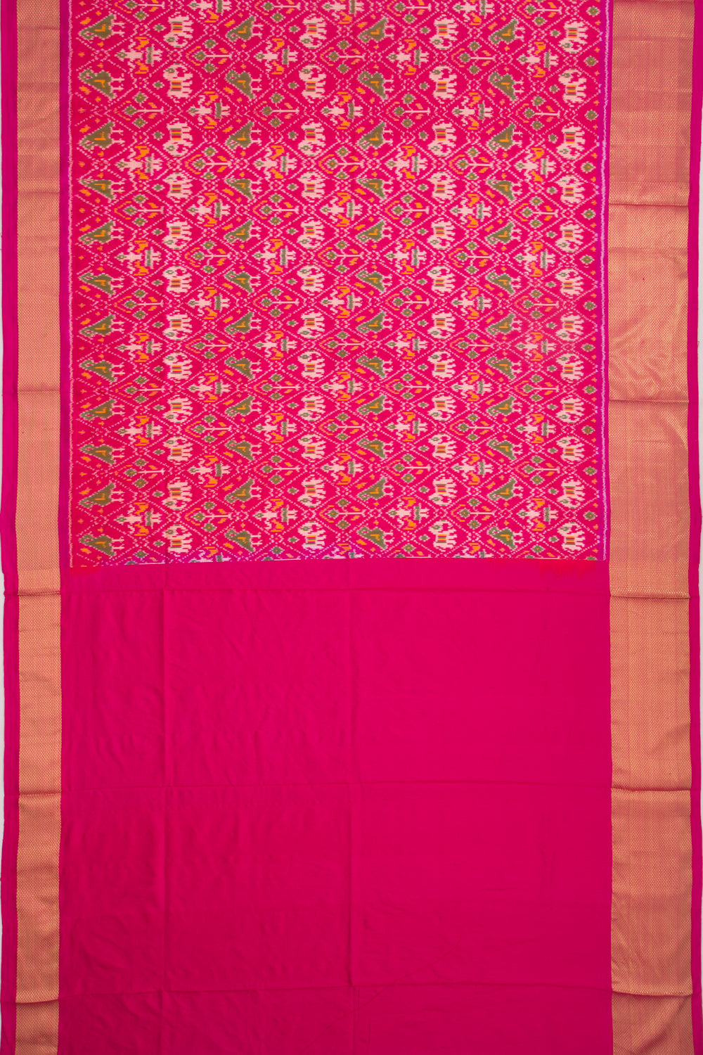 Pochampally Silk Ikat Pink Saree