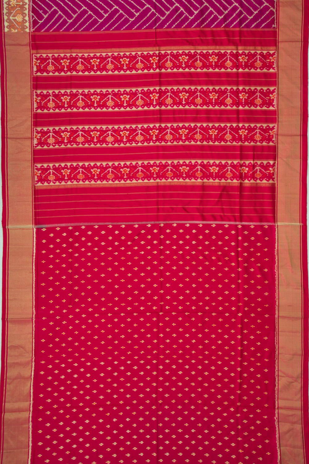 Pochampally Silk Ikat Purple Saree
