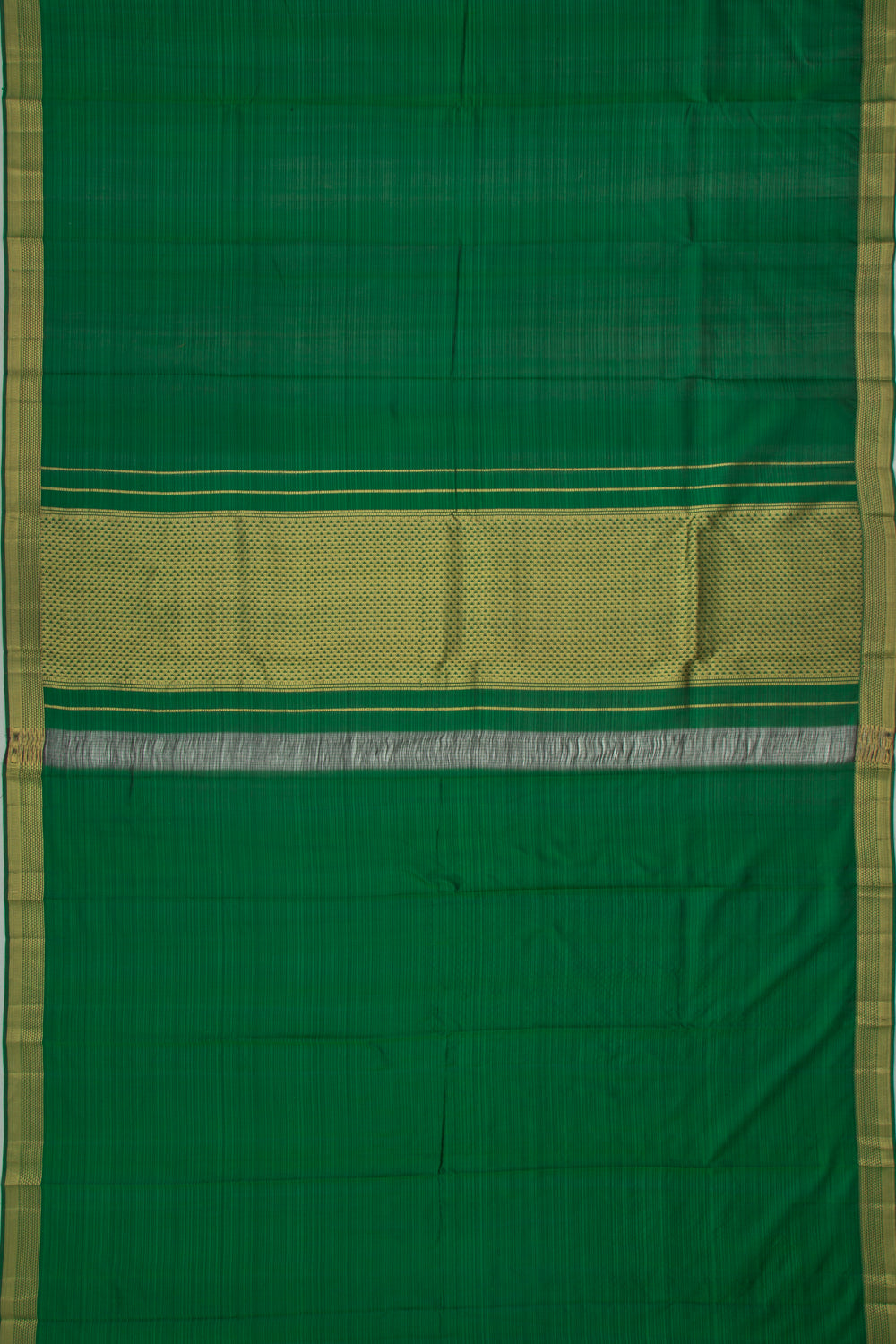 Soft Silk Plain Dark Green Saree