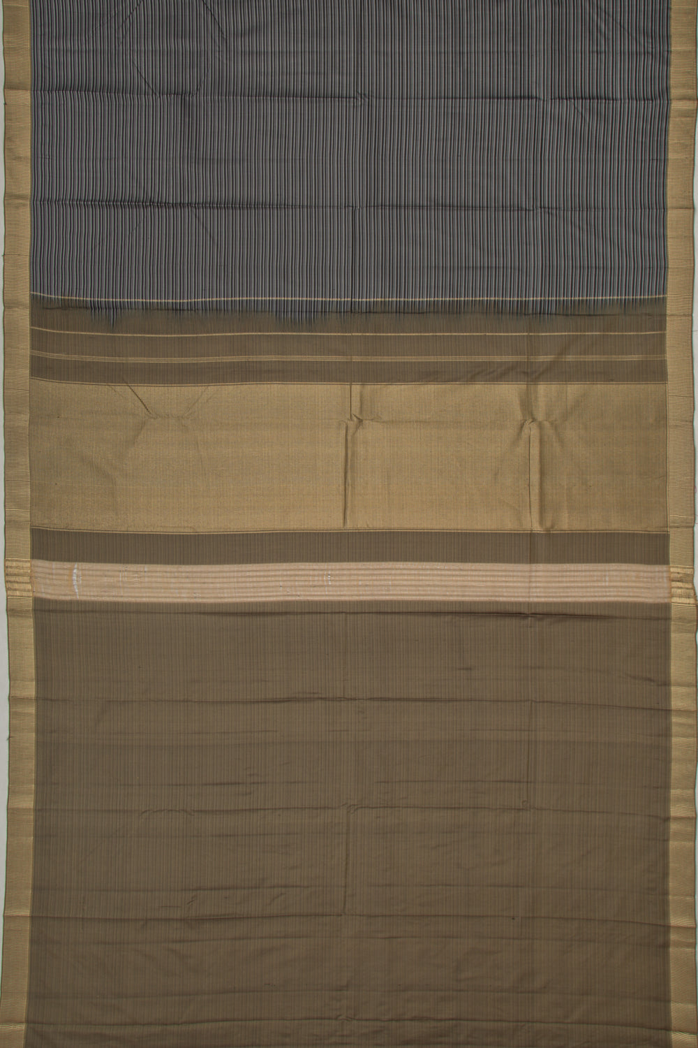 Soft Silk Lines Black And Grey Saree