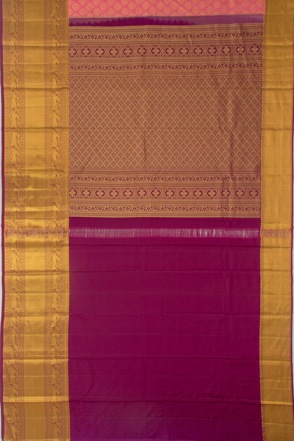 Taranga Kanchi Silk Brocade Pink Saree