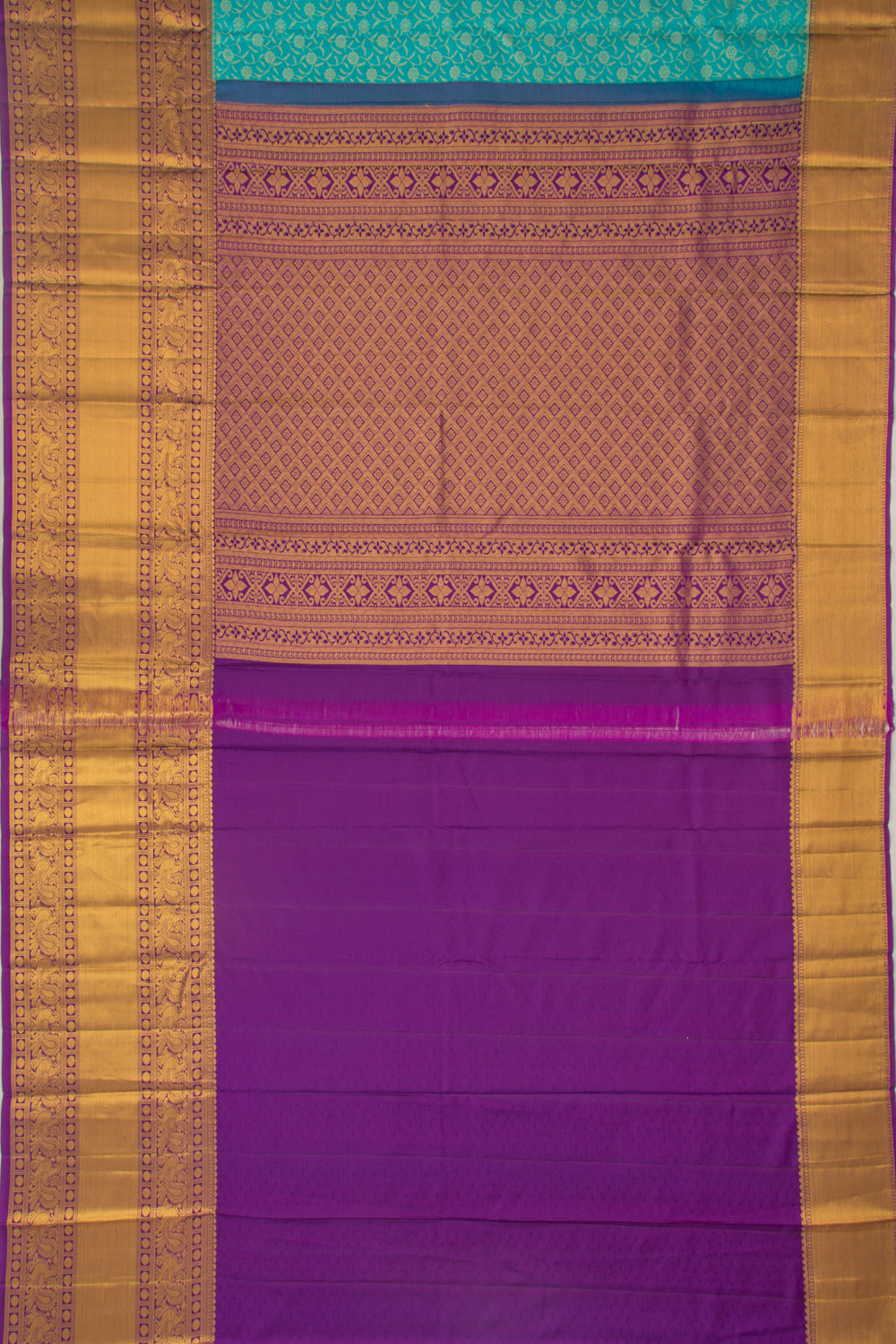 Taranga Kanchi Silk Jaal Sky Blue Saree