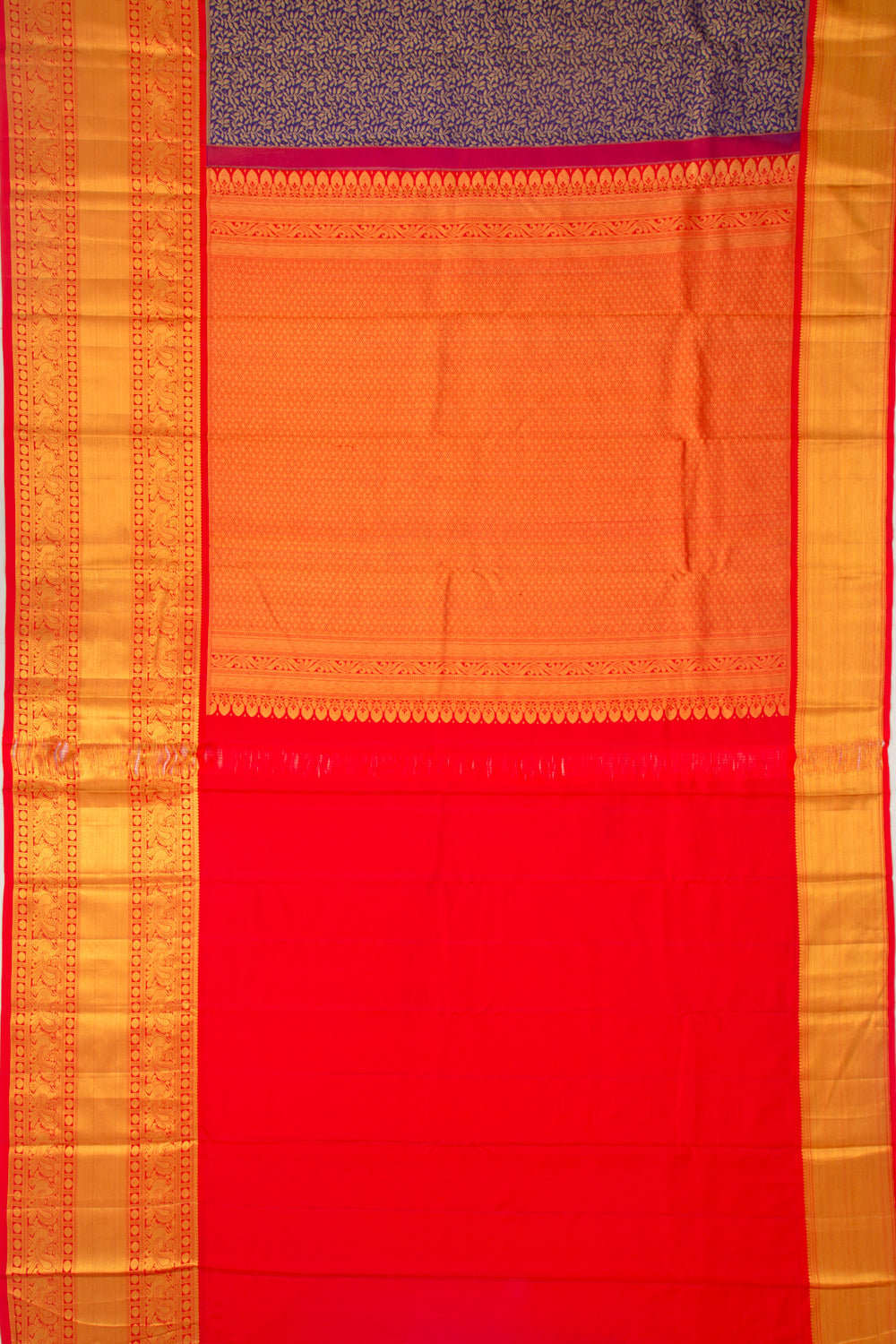 Taranga Kanchi Silk Brocade Dark Blue Saree