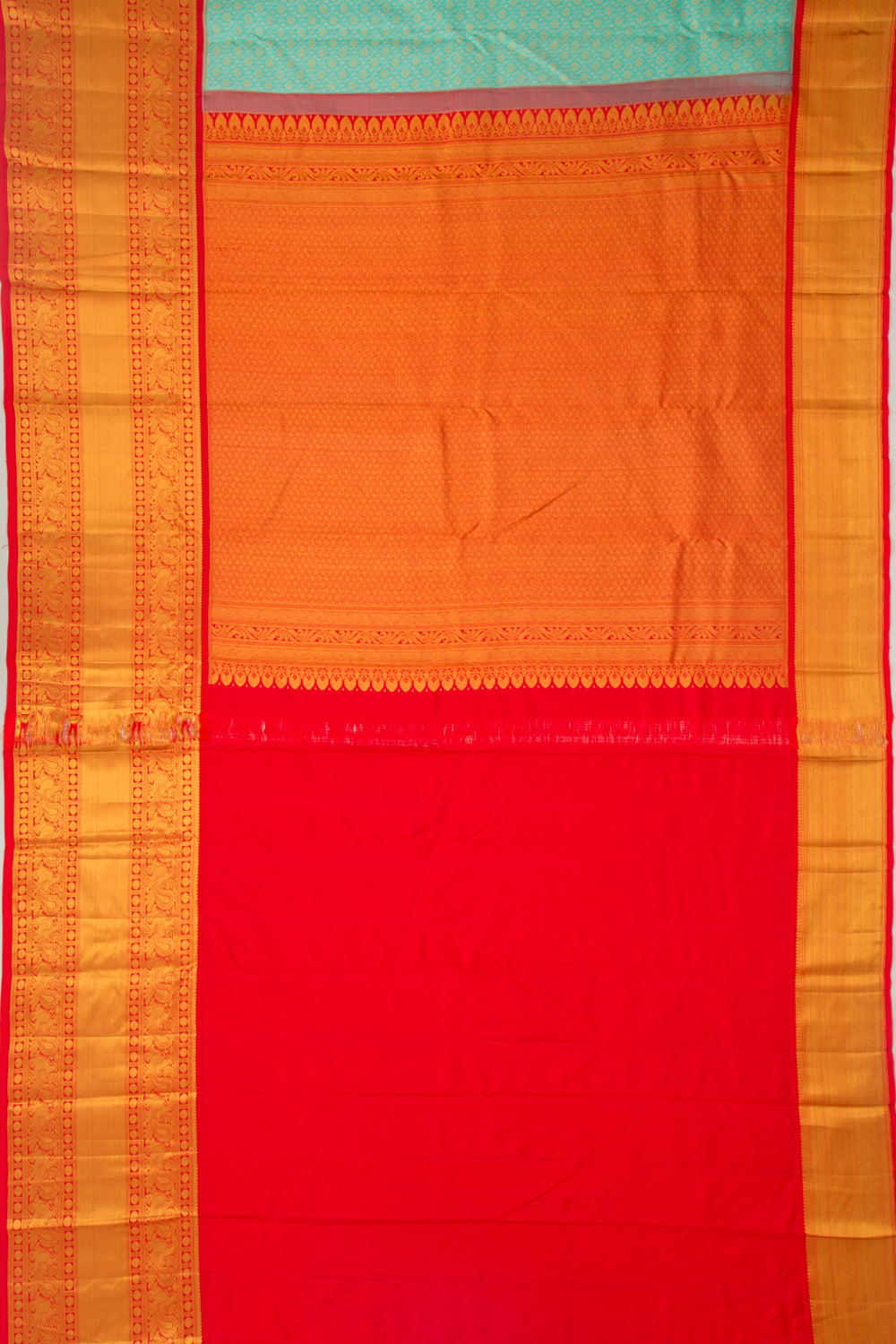 Taranga Kanchi Silk Brocade Sea Green Saree