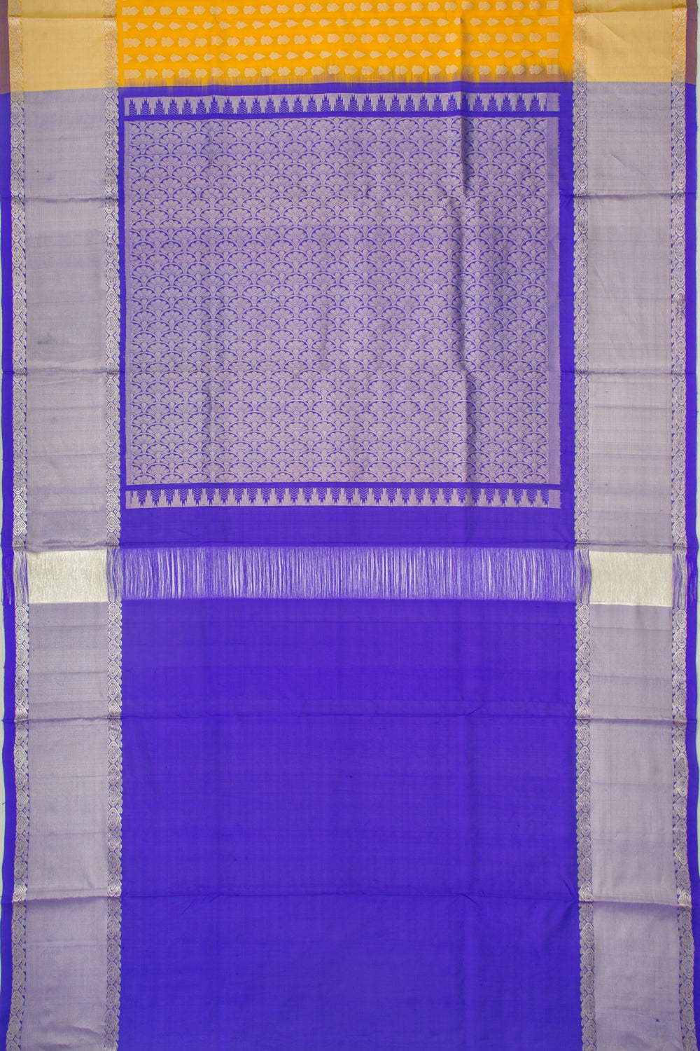 Venkatagiri Silk Butta Yellow Saree