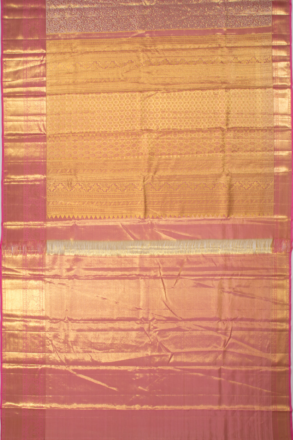 Taranga Kanchi Silk Tissue Brocade Pink Saree
