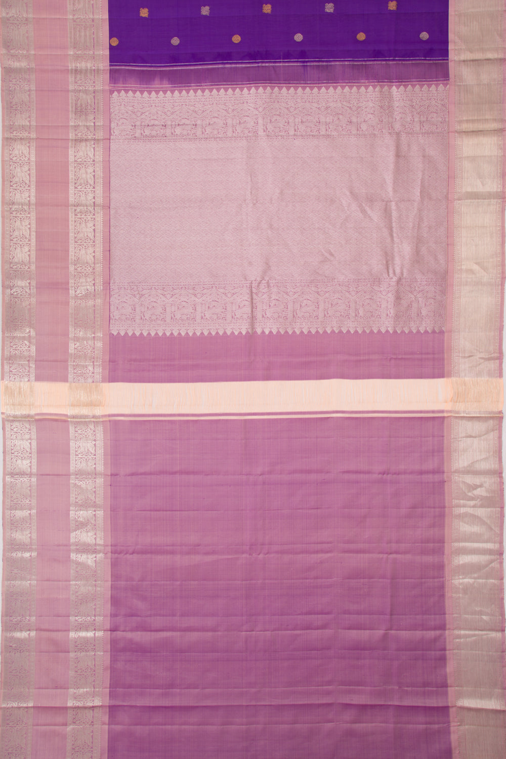 Kanchipuram Silk Butta Violet Saree