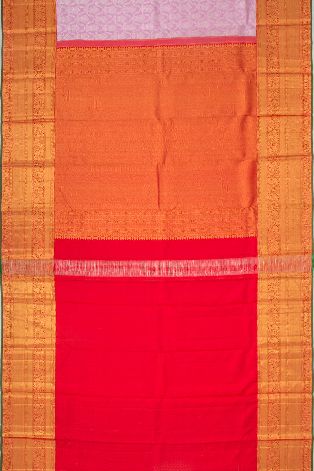 Kanchipuram Silk Brocade Lavender Saree