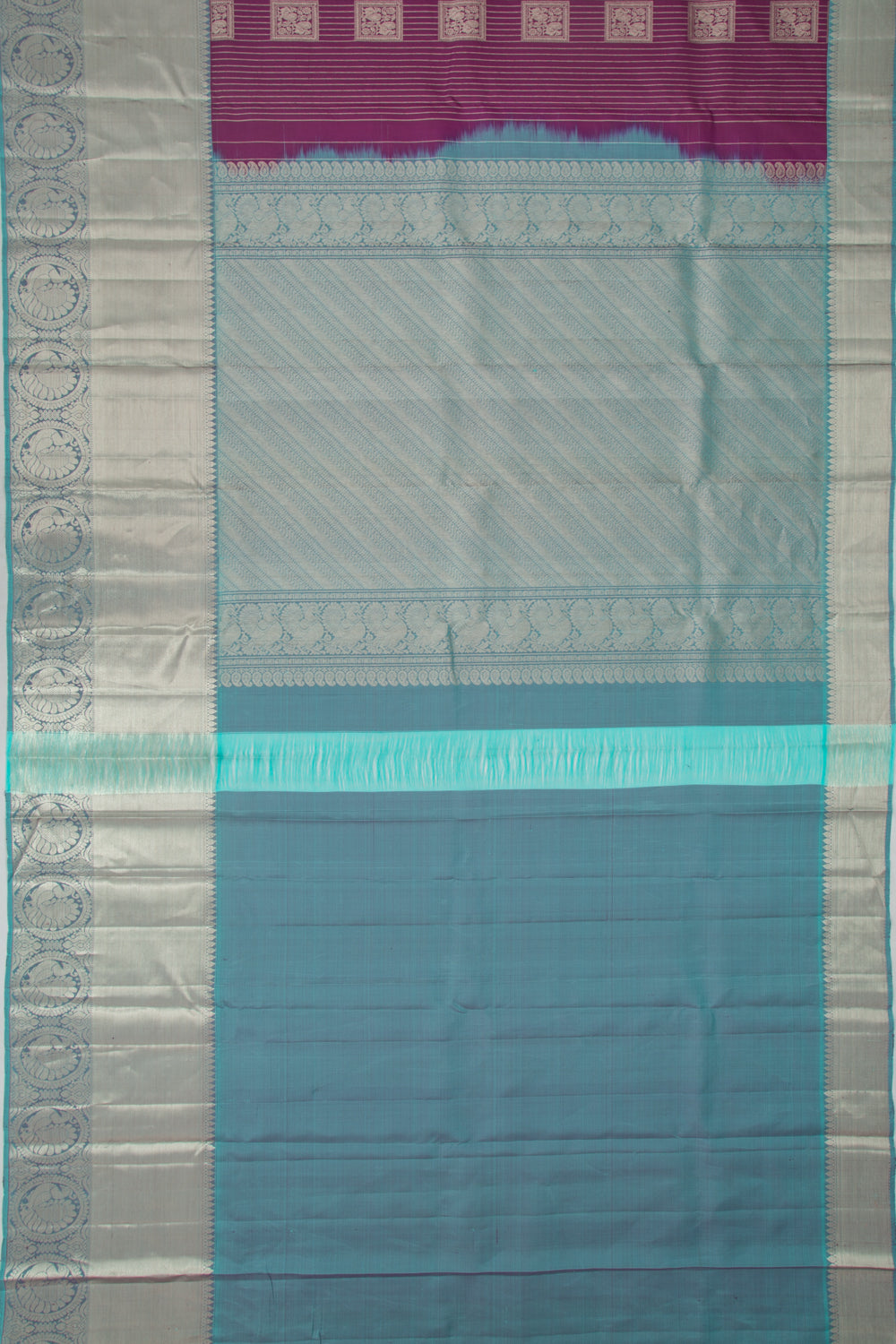 Taranga Kanchi Silk Brocade Purple Saree