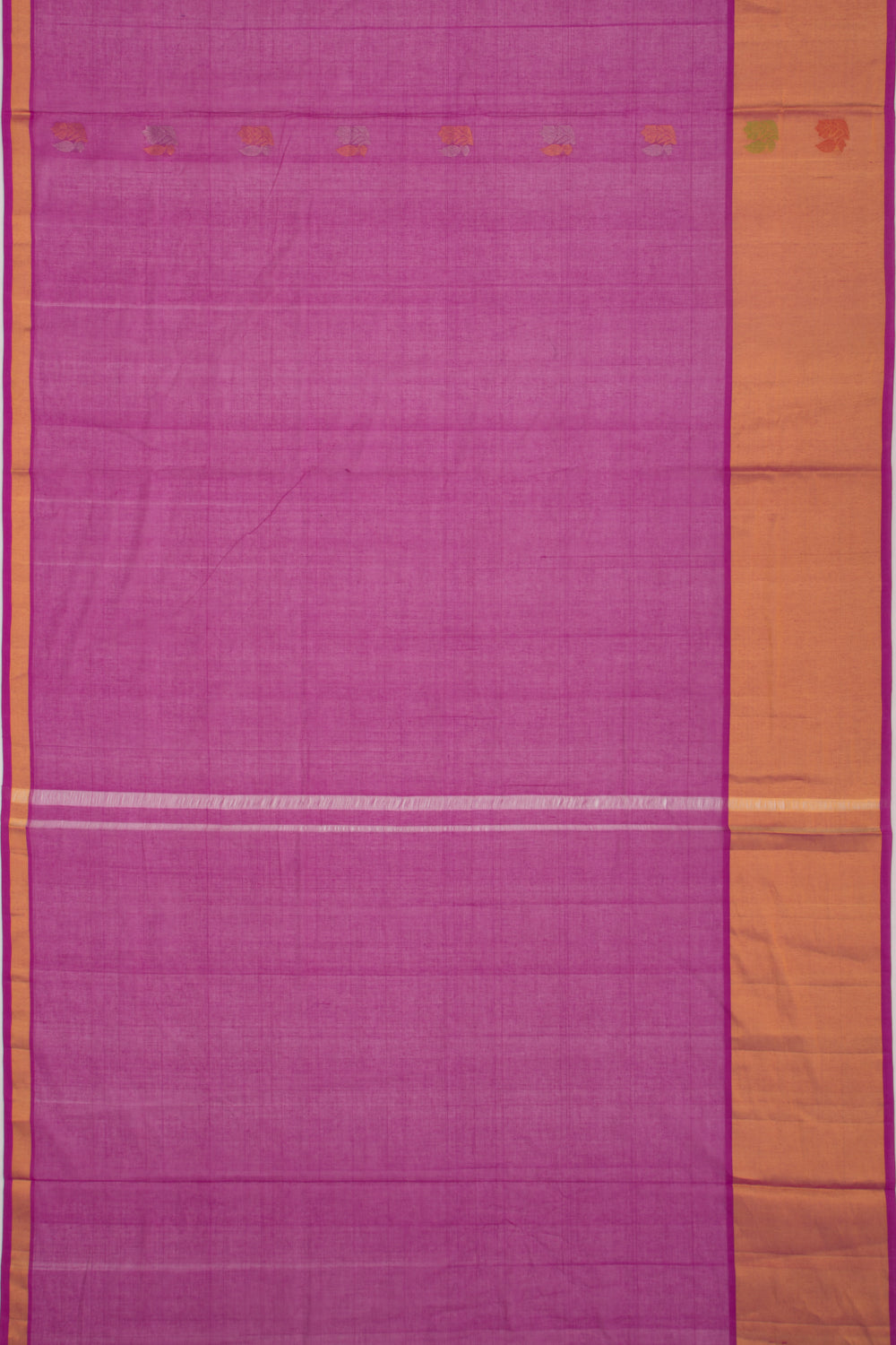 Mangalgiri Cotton Butta Purple Saree