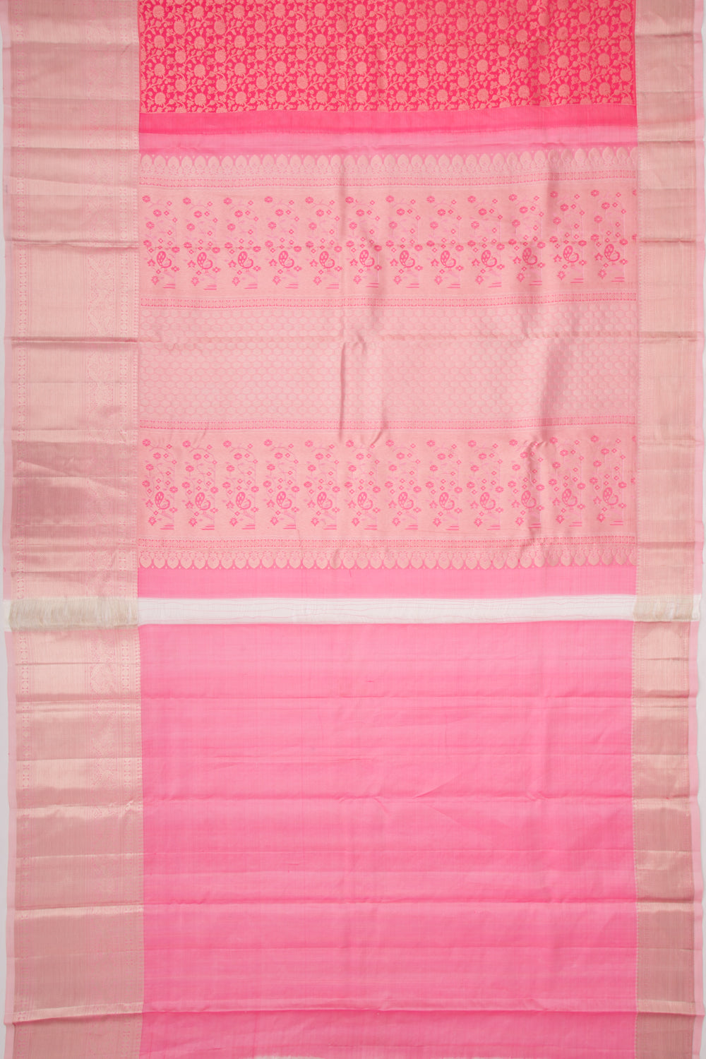 Taranga Kanchi Silk Jaal Pink Saree