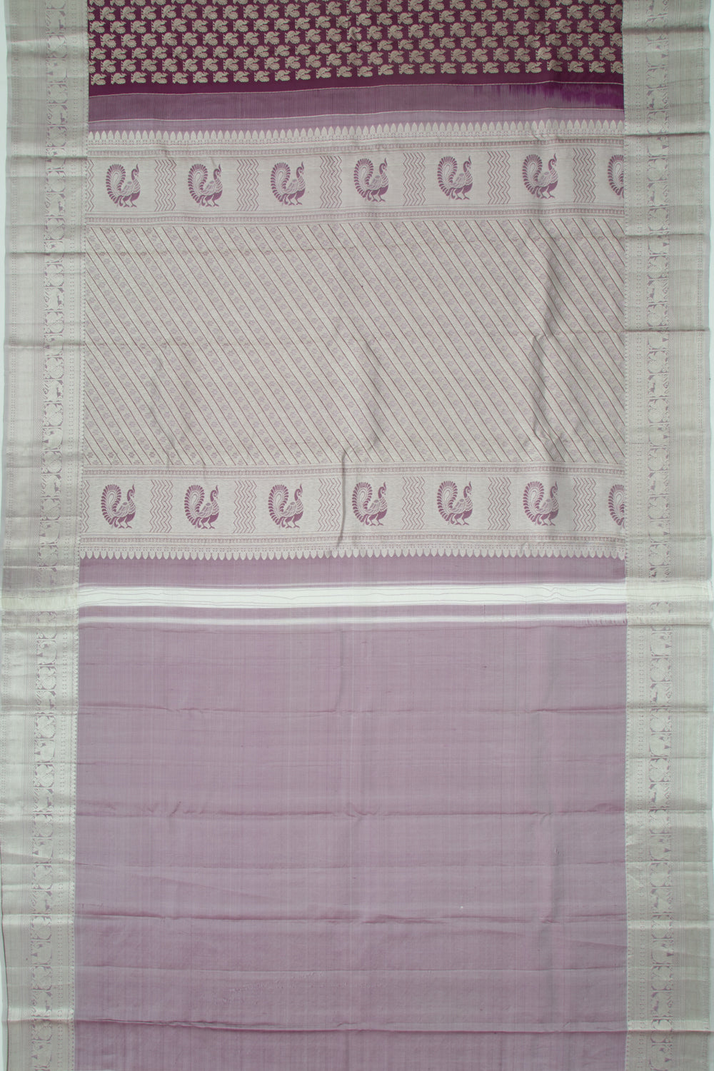 Taranga Kanchi Silk Butta Violet Saree