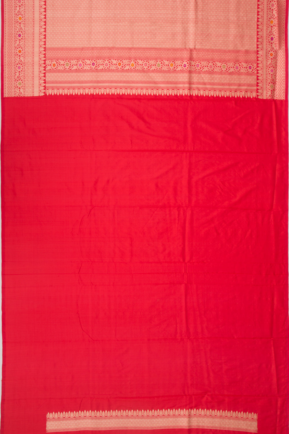 Banarasi Silk Checks Multicolour Saree