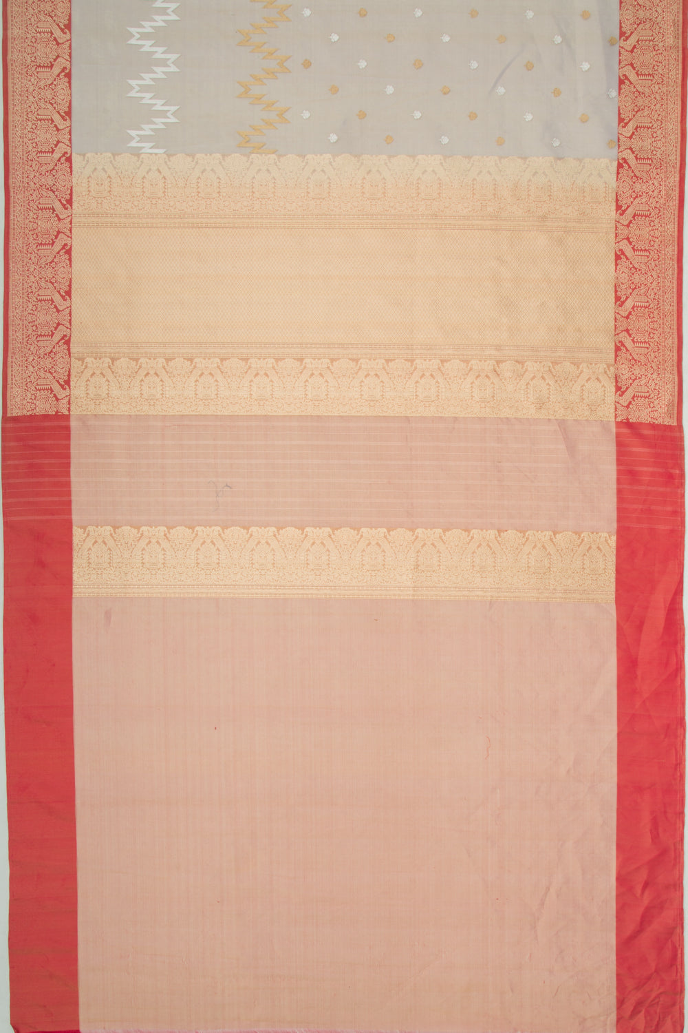 Banarasi Kora Organza Tissue Butta Violet Saree
