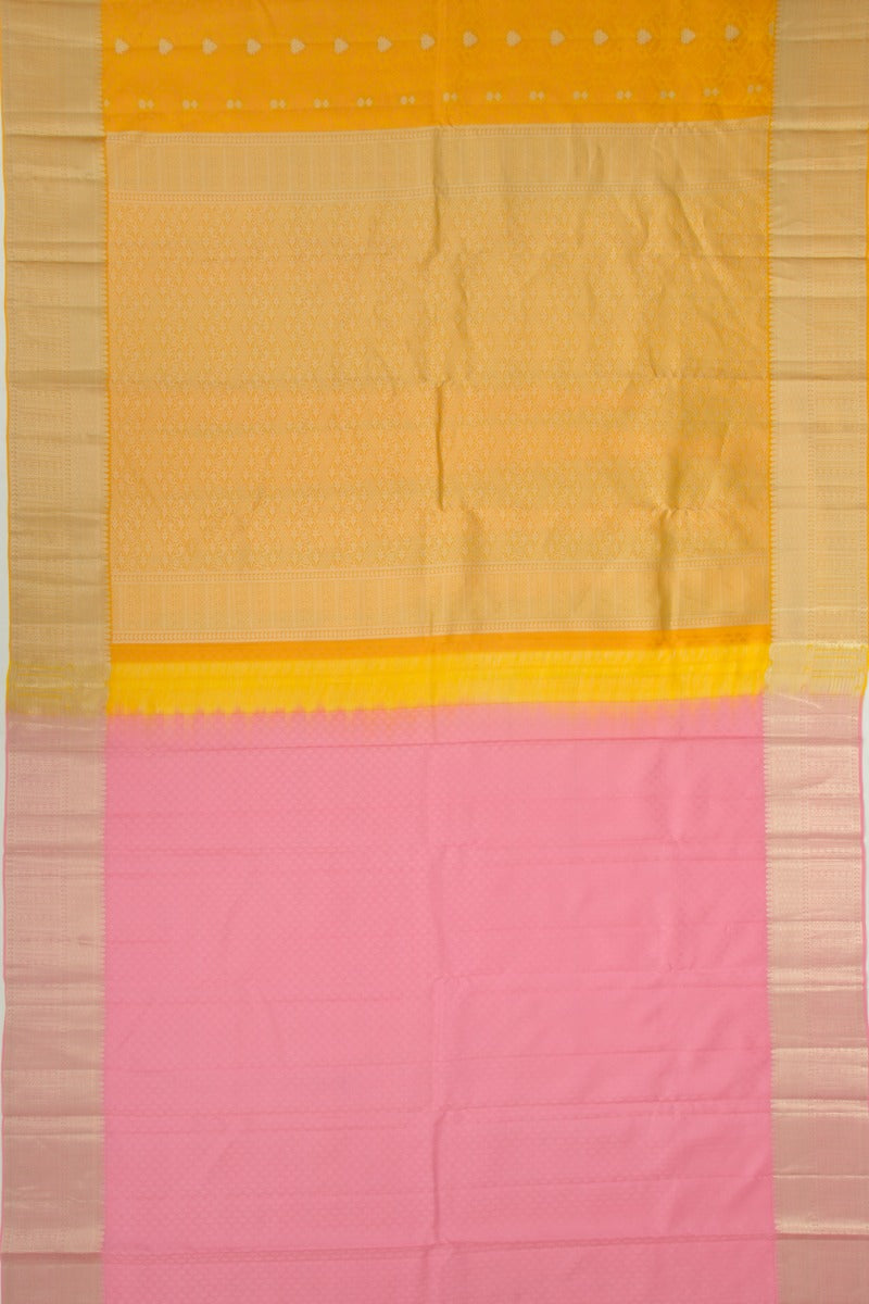 Taranga Kanchi Silk Jacquard And Butta Yellow Saree
