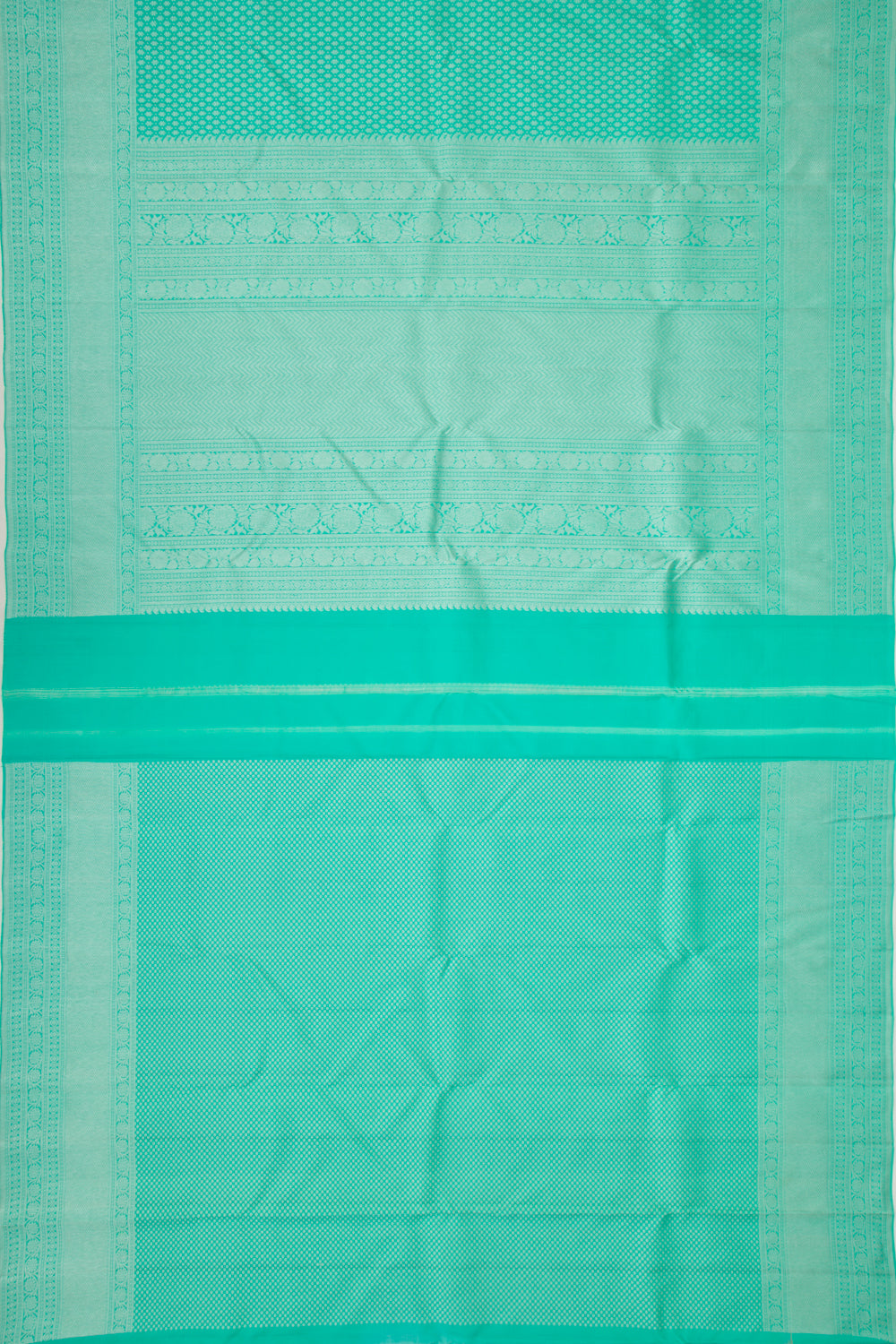 Kanchipuram Silk Brocade Sea Green Saree