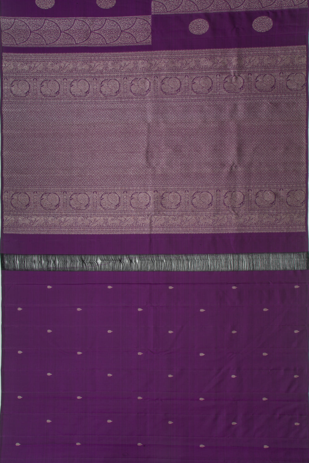 Kanchipuram Silk Brocade Purple Saree