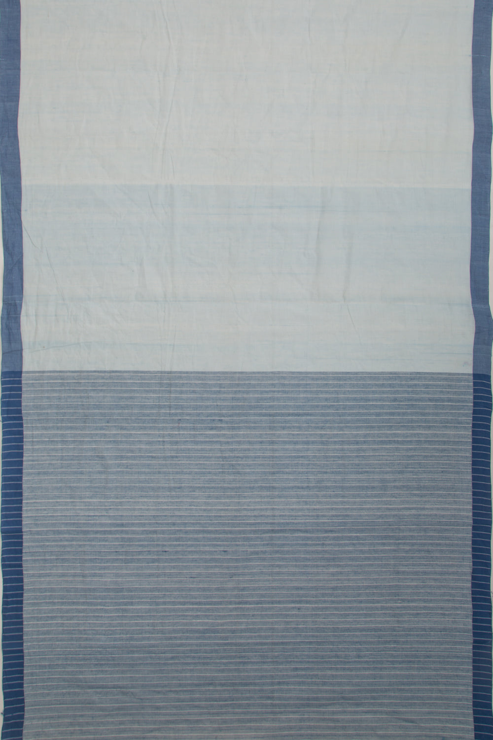 Ponduru Handspun Cotton Plain Pastel Blue Saree