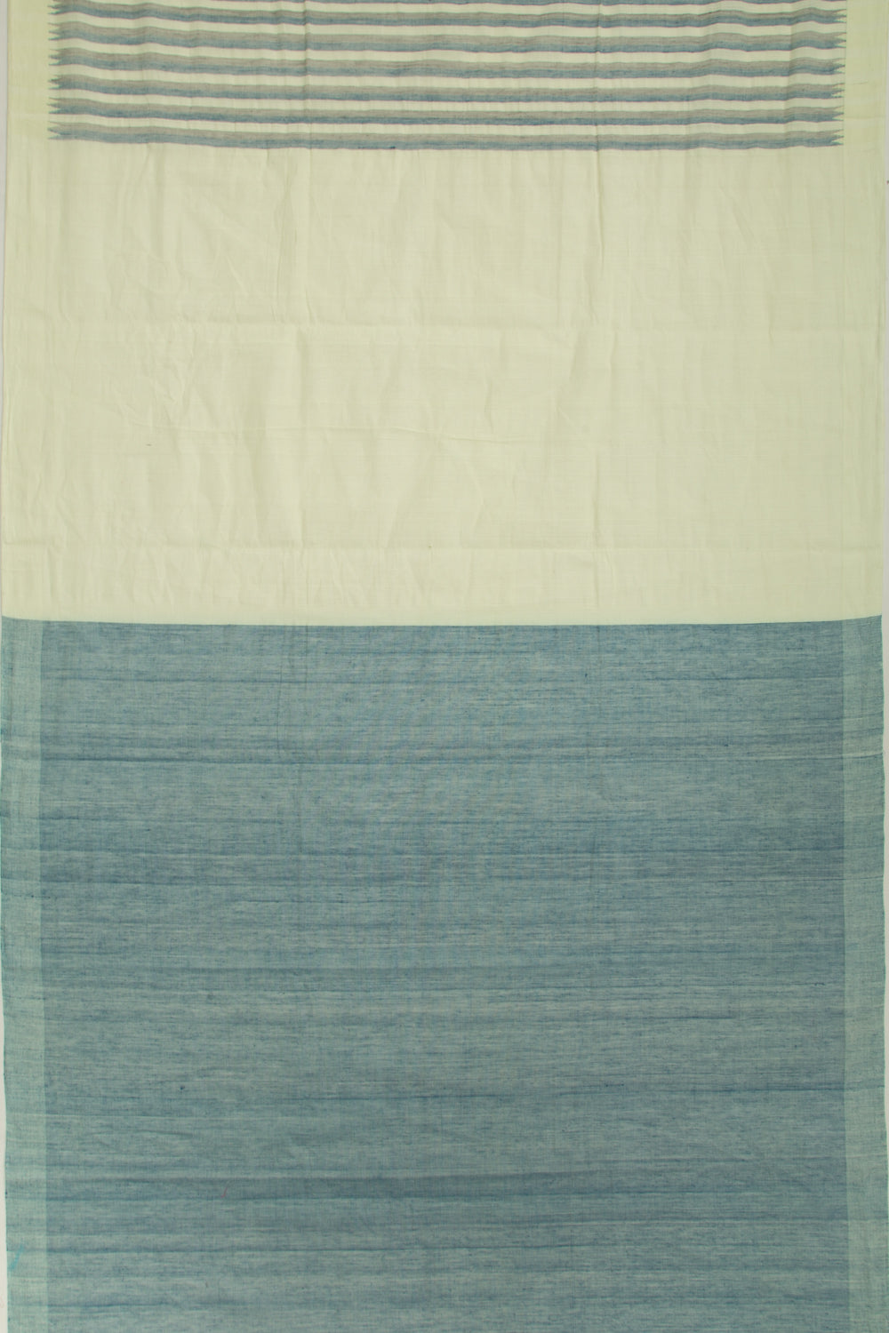 Ponduru Handspun Cotton Vertical Lines Pastel Green Saree