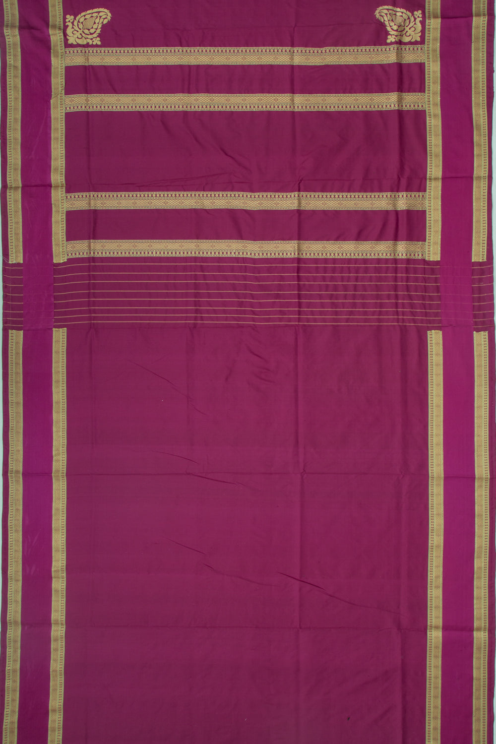 Banarasi Silk Plain Purple Saree