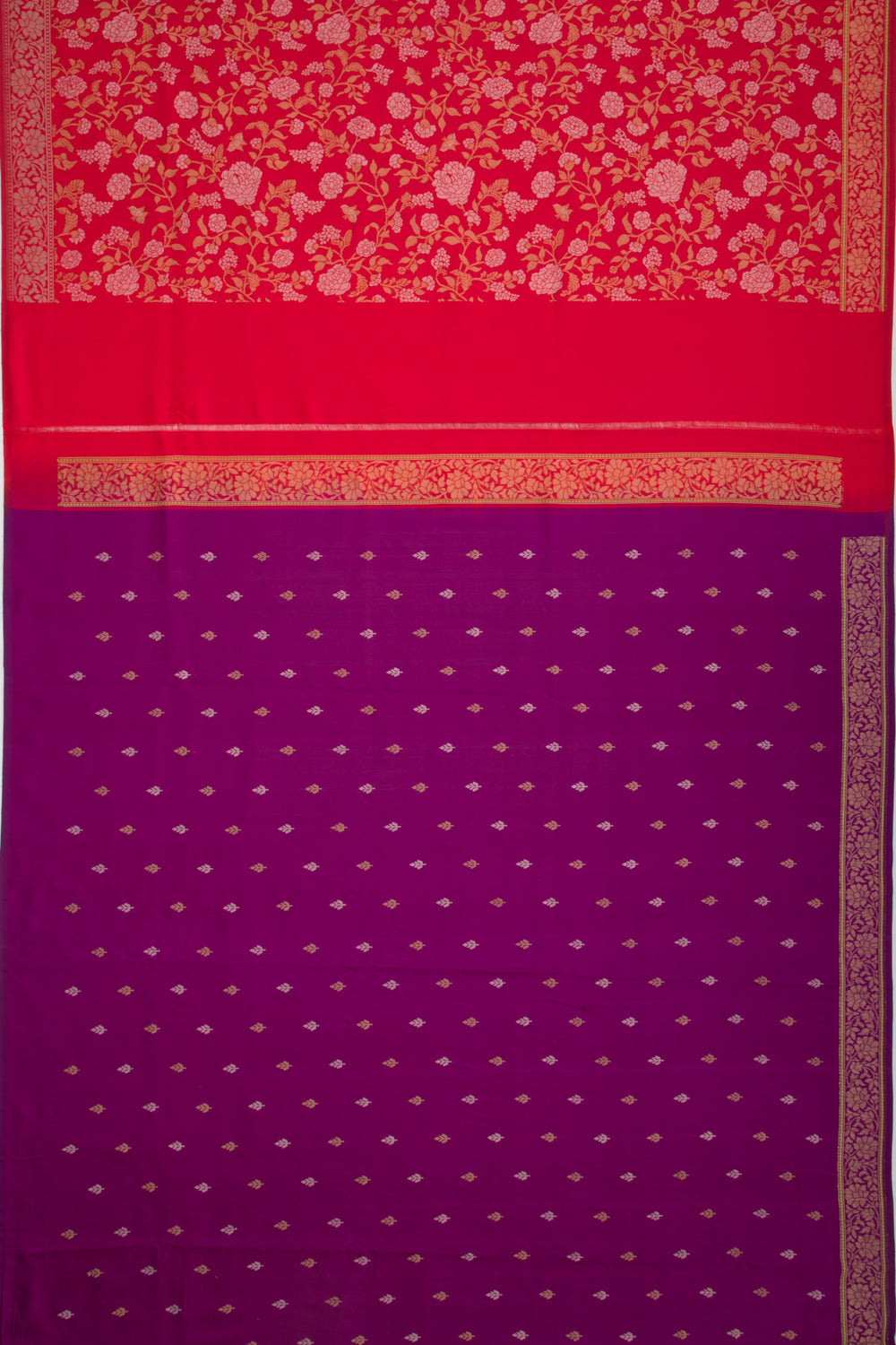 Banarasi Silk Jamdani Red Saree