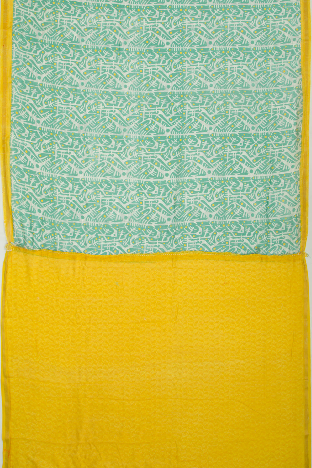 Chanderi Silk Printed Green Saree