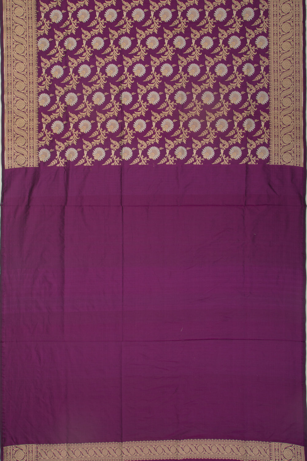 Banarasi Silk Jaal Purple Saree