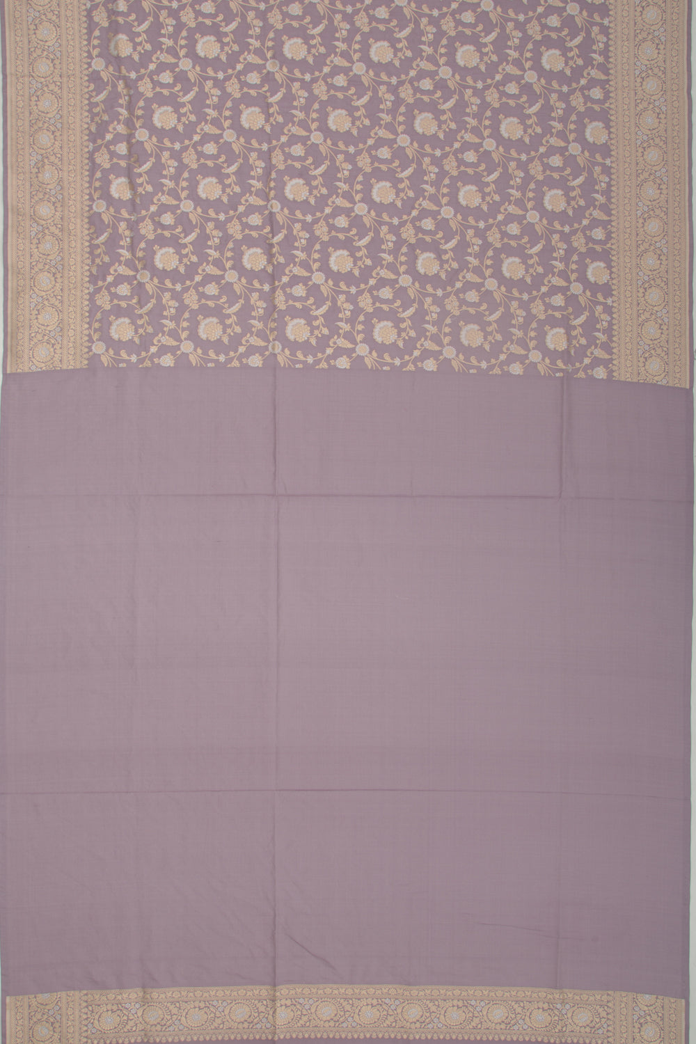 Banarasi Silk Jaal Lilac Saree