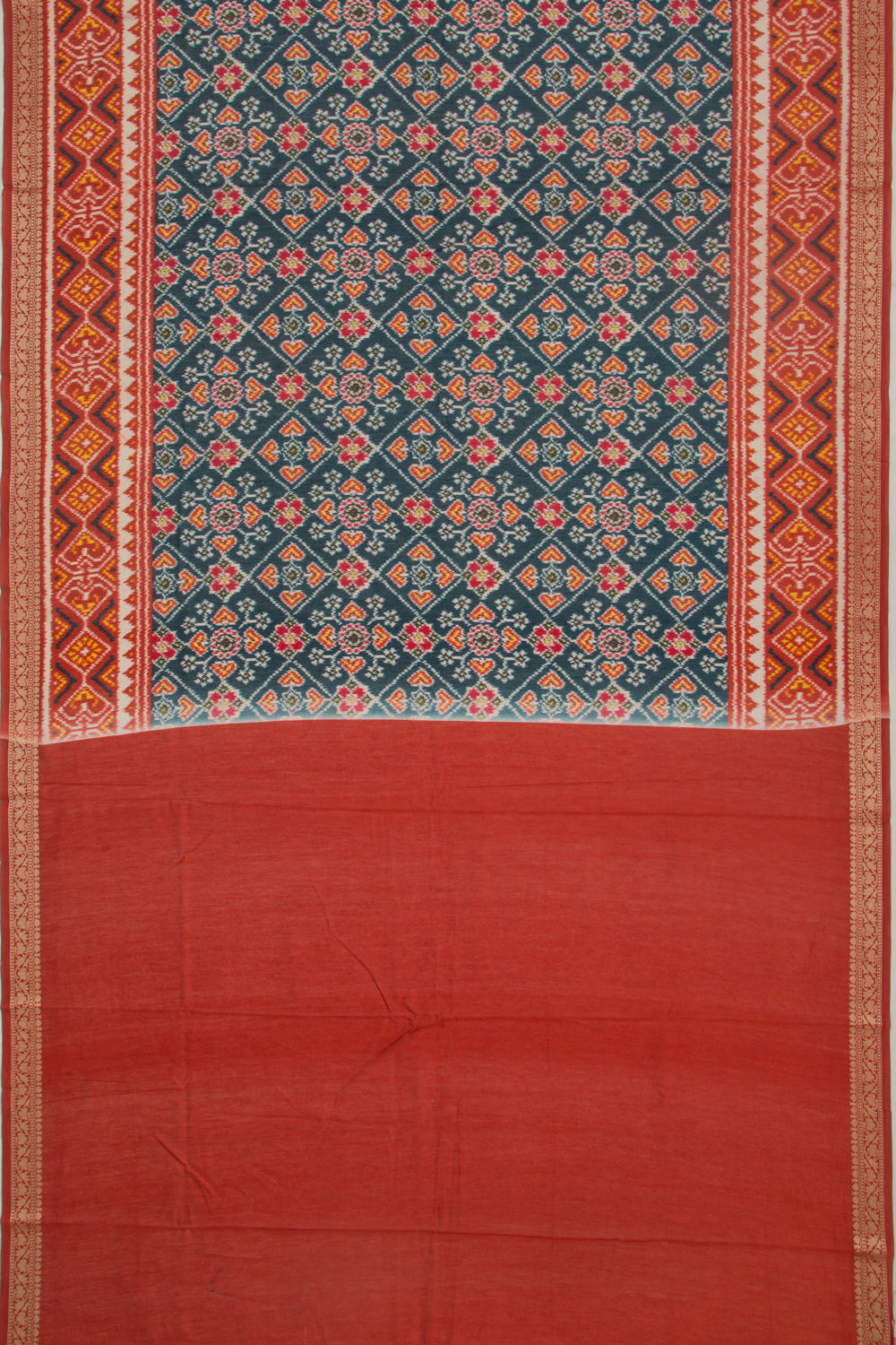 Chanderi Silk Printed Blue Saree