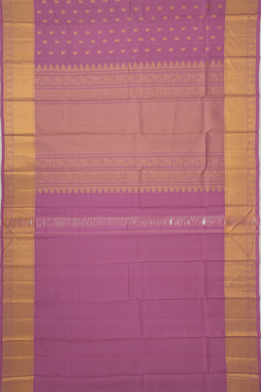 Kanchipuram Silk Butta Lavender Saree