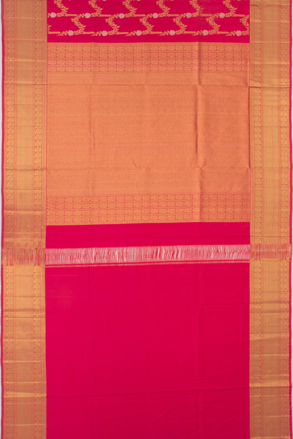 Kanchipuram Silk Jaal Pink Saree